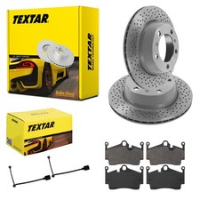TEXTAR BREMSSCHEIBEN + BELÄGE HINTEN passend für PORSCHE BOXSTER CAYMAN 981 982 
