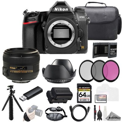 Nikon D780 + AF-S NIKKOR 50mm f/1.4G Lens +64GB + Ext Bat+ 3 PC 