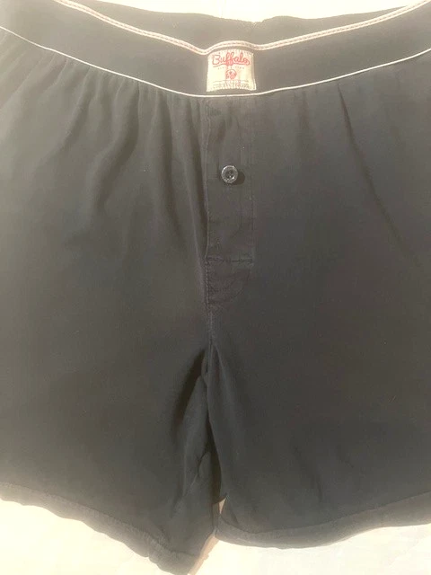 Calzoncillos boxer vintage BUFFALO para hombre negros tejidos de algodón suave talla M ropa interior Foto 3 de 4