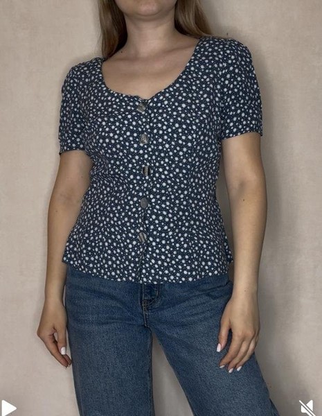 Women & Other Stories Shirt Navy Floral 36 / S /