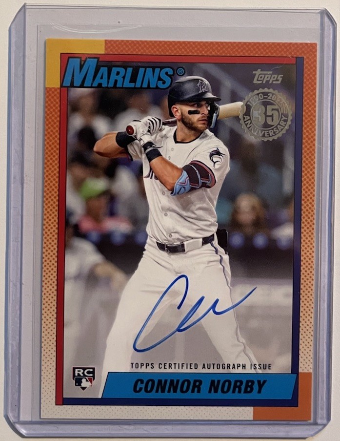 2025 Topps Series 1 - 1990 Topps Baseball Autographs Connor Norby #90A-CN...