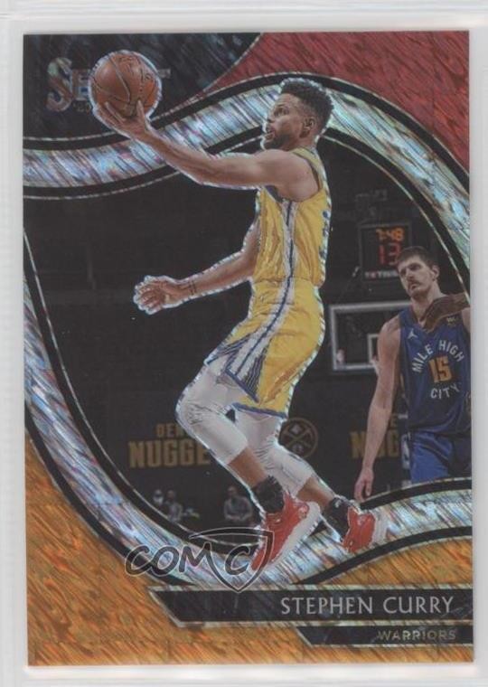 2020-21 Panini Select Courtside Red White Orange Shimmer Prizm Stephen Curry 2l4