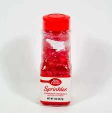1 Betty Crocker RED CINNAMON Imperial Sprinkles 2oz bottle Cake Decoration