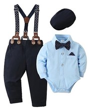 Baby Boy Clothes Suit 0-24M Boys Baptism Easter Outfits Baby 3-6 Months Blue