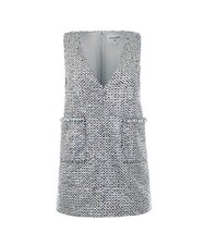CHANEL 25P Pearl Sequin Tweed Dress 36 White/Blue/Black 5ET0611 133622997
