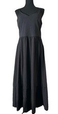 NWT Athleta Elation V Neck Hybrid Dress Pockets Black Size Medium 129
