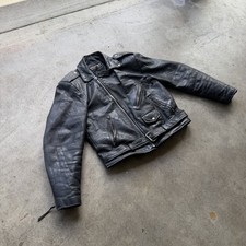 Vintage Wilsons the Leather Experts motorcycle black leather jacket Size: Large