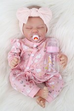 Realistic 18 Inch Newborn Girl Reborn Baby Doll Lifelike Cute Collectible Toy