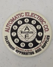 Automatic Electric Telephone Advertising Pocket Mirror Vintage Style