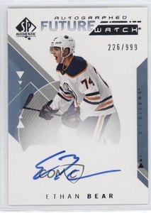 2018-19 SP Authentic Auto Future Watch /999 Ethan Bear #166 Rookie Auto RC