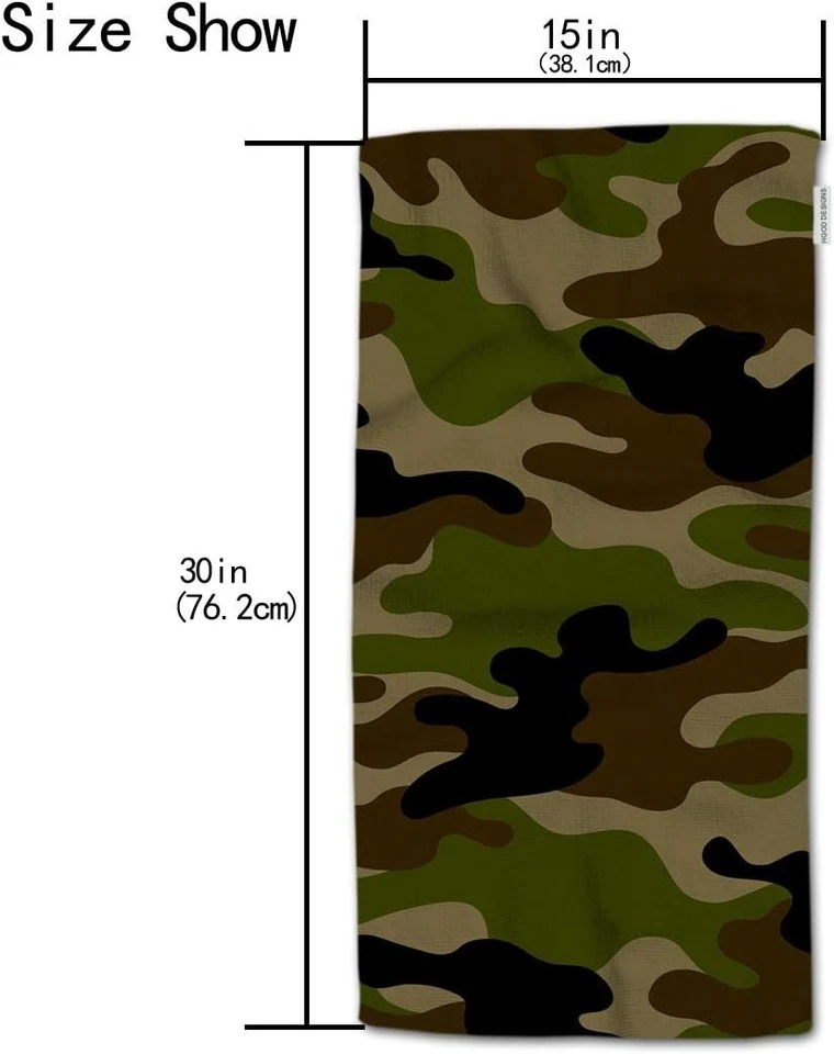 Toallas de mano camufladas camuflaje militar patrón sin costuras toalla de mano suave para murciélago... Foto 4 de 4