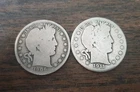 Lot of Two Barber Half Dollar Coins 90% Silver