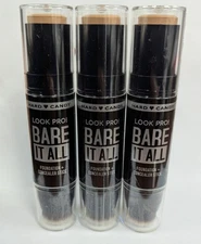 LOT OF 3 HARD CANDY LOOK PRO! BARE IT ALL FOUNDATION+CONCEALER STICK #1359 LIGHT