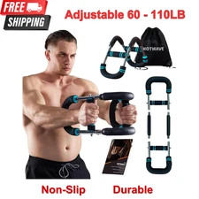 HOTWAVE Twister Arm Trainer, Adjustable Spring Workout Bar, Arm Chest Trainer