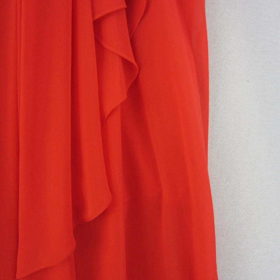 Forever New Dress Womens Plus Medium 18 Orange One Shoulder Long Formal Event - image 4 of 4