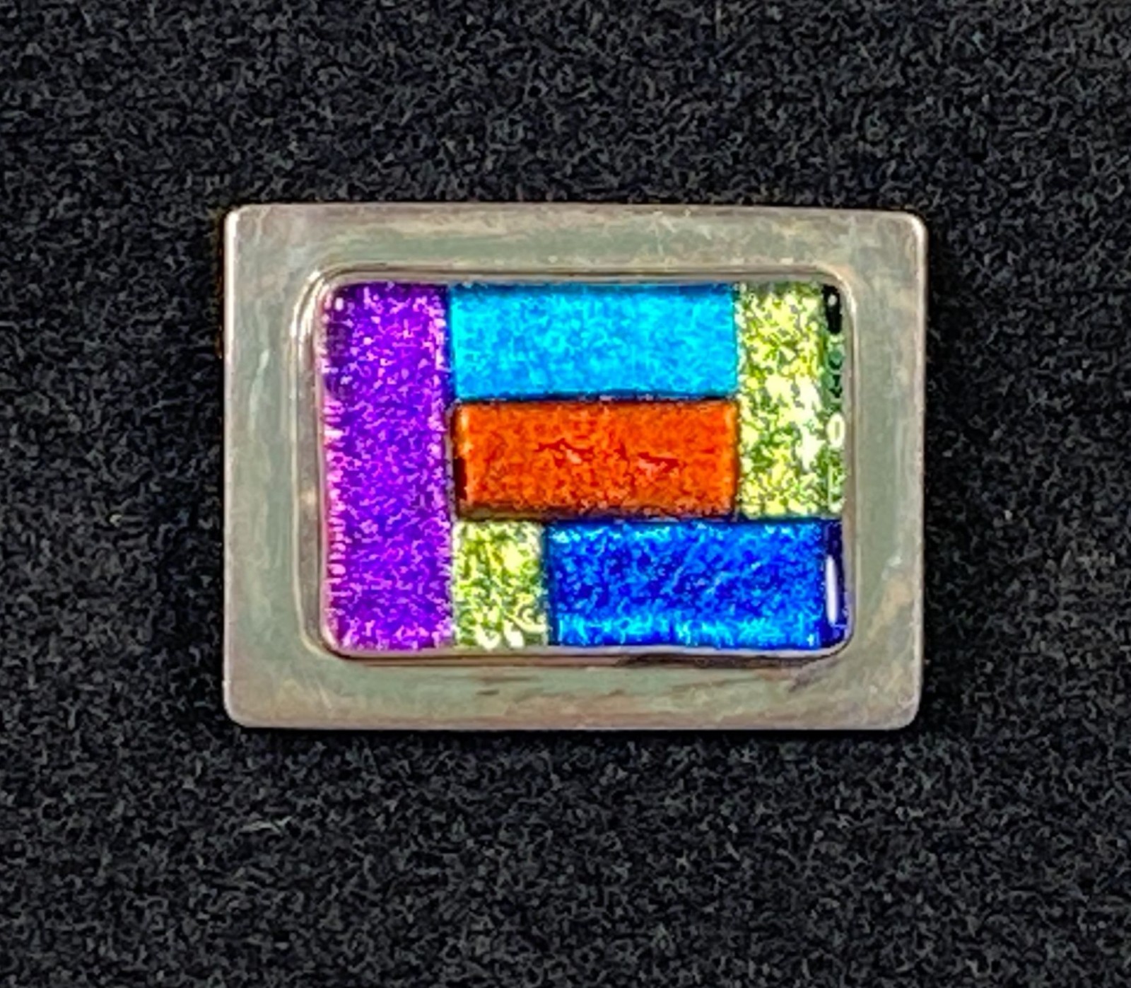 D. Wayne Artesian Sterling Silver and Dichroic Gl… - image 1