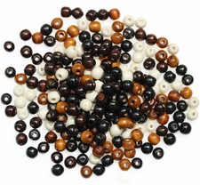 400Pcs Large Hole Wood Beads, Natural Wooden Spacer Beads Bulk 12X11Mm round Wo