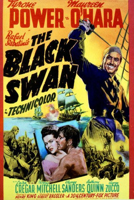 Tyrone Power and Maureen O'Hara in The Black Swan 24x36 Poster