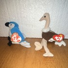 Ty Teenie Beanie Babies Rocket Blue Jay Stretchy Ostrich — photo 1