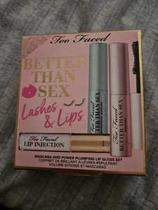 Too Faced Better Que des coups de poing sexuels & Mascara pour lèvres & Ensemble de brillants pour lèvres