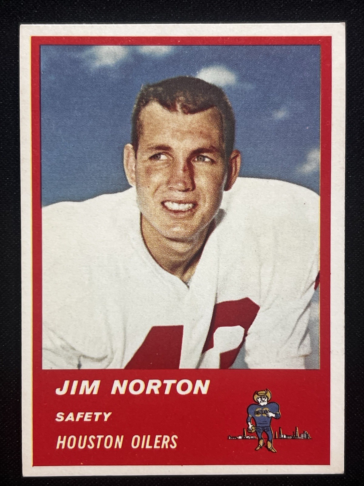 1963 Fleer Football #40 Jim Norton Houston Oilers NR-MINT