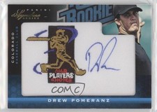 2012 Signature Series Rated Rookie MLBPA /299 Drew Pomeranz #114 Patch Auto 0c6
