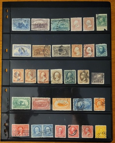 US Stamps Collection - Lot Of Early Classics On Stock Page Most 1800s - CV $400+