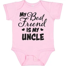 Inktastic My Best Friend Is My Uncle With Hearts Baby Bodysuit Family One-piece
