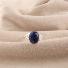 Natural Sodalite Gemstone 925 Sterling Silver Jewelry Handcrafted Beautiful Ring