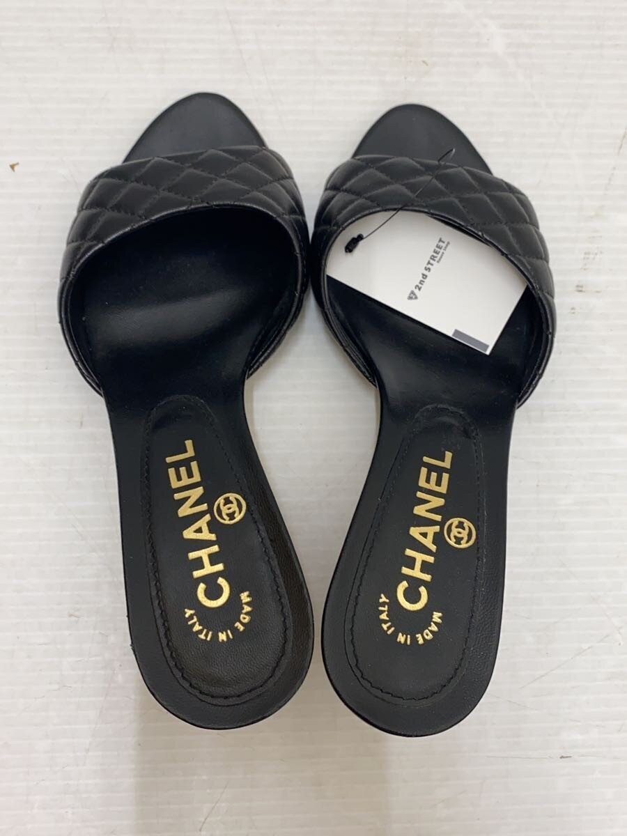 Chanel Matelasse Lambskin Mule Sandals Black Size 36.5 US About6.5 For Women thumbnail 4