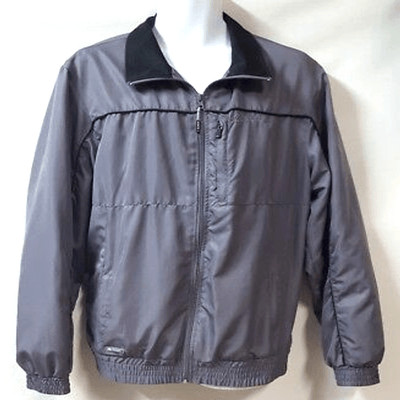 Black Mountain Summit Gray Windbreaker Jacket Size XL Zipper Pockets Lined