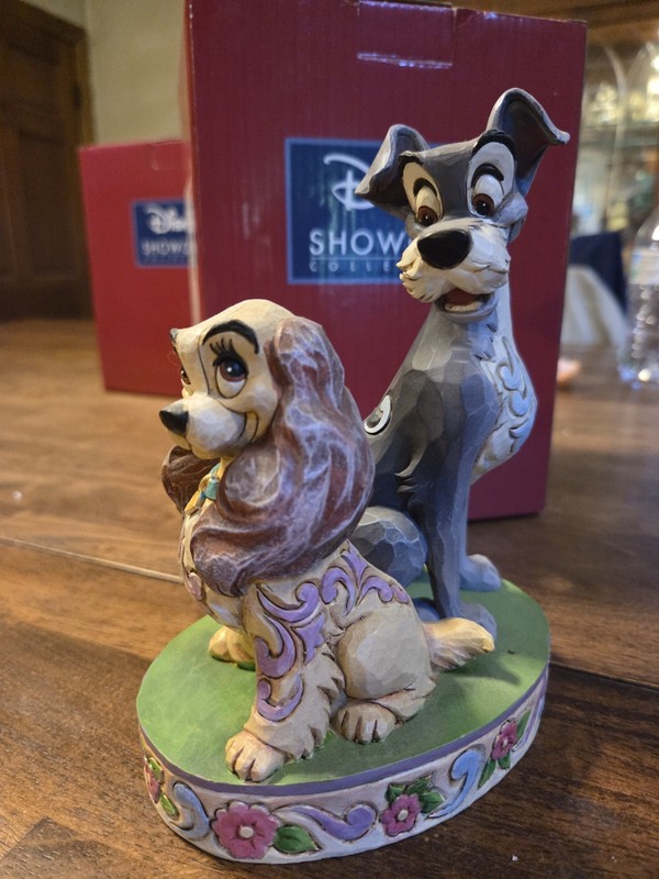 Jim Shore Disney Traditions Opposites Attract Lady and The Tramp Figurine