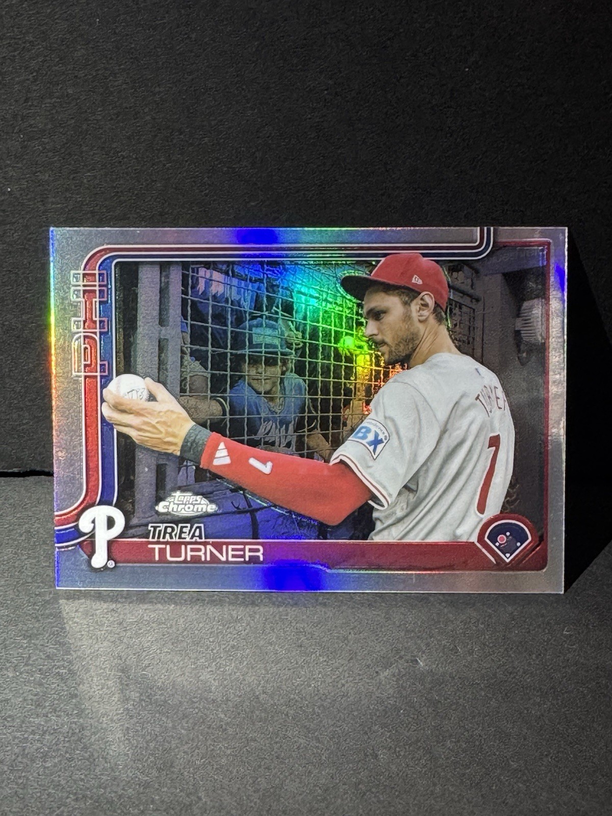 TREA TURNER 2025 Topps Chrome SP Refractor Image Variation #208 Phillies