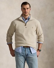 Polo Ralph Lauren Men's Estate-Rib Quarter-Zip Mockneck Sweater Size Large