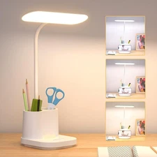 LED Desk Lamps for Home Office 3 Color Modes, Pen Holder and Night Light New
