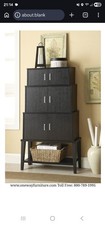 Stacked Wood Accent Cabinet with Shelf