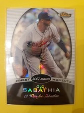 2008 Finest Finest Moments Refractors #CS C.C. Sabathia - Cleveland Indians