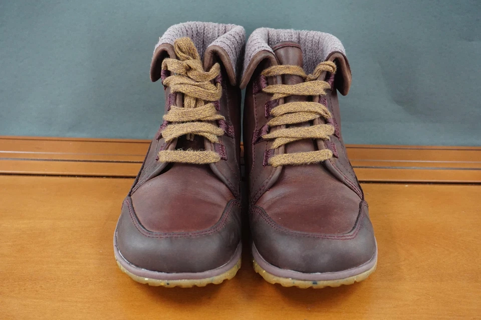 Chaco Zapatos Mujer Talla 7.5 Marrón Cuero Botines Tejido Puño Cómodo Informal Foto 2 de 4