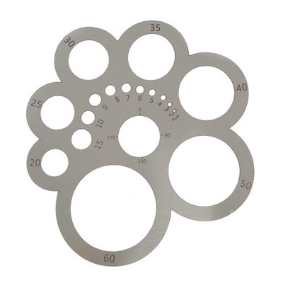 Leder Schneidewerkzeug Eckschneider Kreis Zeichenschablone Metalllineal für