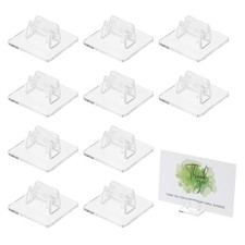 Square Card Stands, 2mm /0.08 Inch, Transparent 25 Pcs , Plastic Card Holders
