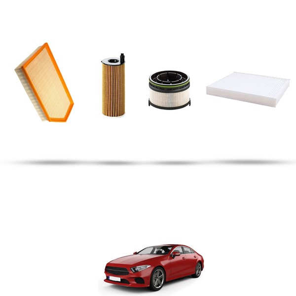 Hoffcar Wartungskit - 4 Filter FüR Mercedes CLS (C257) 400D 250KW Ab 2018-image