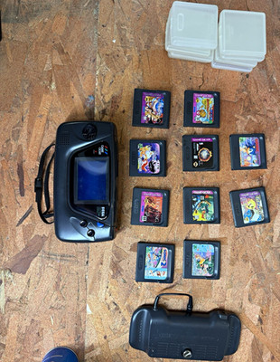 SEGA Sega Game Gear Console Bundle w/ Games & Carrying Case Sonic/Disney