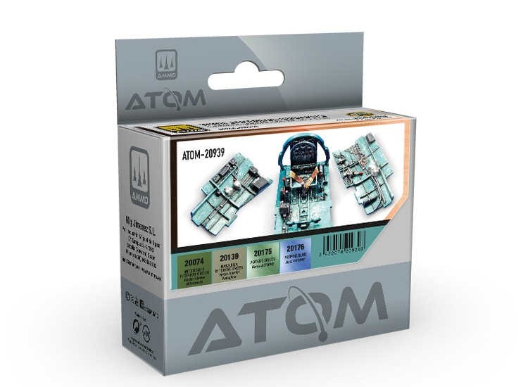 Ammo Mig A.Mig20939 4 x20ml - ATOM Paint Set - WWII Japanese Cockpits Set
