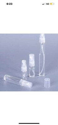 12X 5ML Parfüm Zerstäuber Leer Flach Glas Sprühflasche Nachfüllbar Behälter Neu 