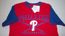 NWT Boys 28 Majestic Philadelphia Phillies Red/Blue Cute Logo T-Shirt Large 14