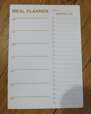 NEW 45 pages Magnetic Weekly Meal planner/notepad grocery list undated tear off