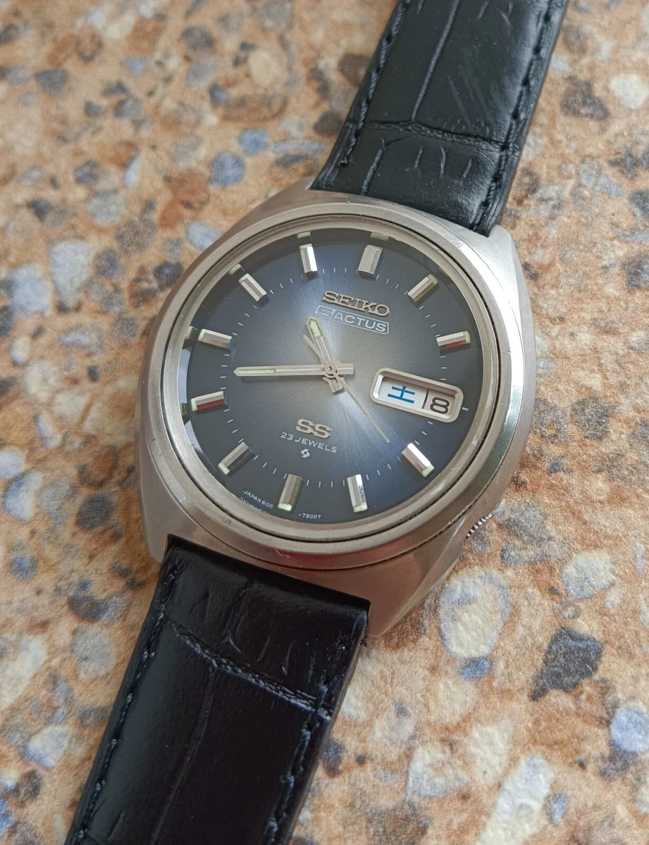 Vintage Seiko 5 Actus SS 23 Jewels Automatic 6106 7520 Kanji