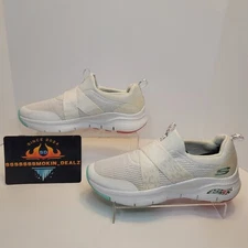 Authentic Skechers-MODERN RHYTHM-Womans Arch Fit-White Size 8.5