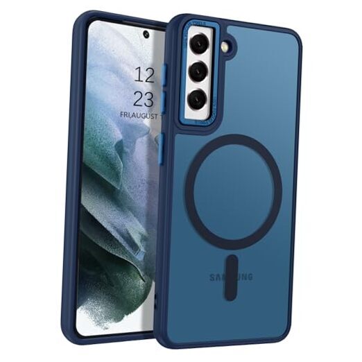 for Samsung Galaxy S21 Case Magnetic[Compatible with Magsafe], Deep Blue