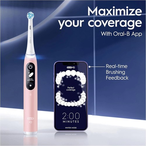 Oral B iO6 Pink Electric Toothbrush Designed By Braun with Advanced Clean - Picture 7 of 8